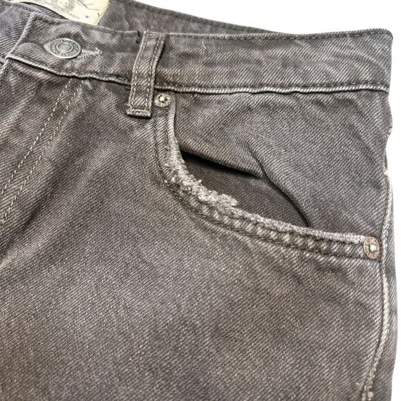 We The Free Wide Leg Black Distressed Jeans Size 26 - Picture 4 of 12